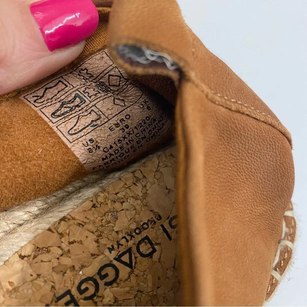 Kelsi Dagger || Juniper Classic Summer Slip On Espadrilles Brown‎ Tan 8.5